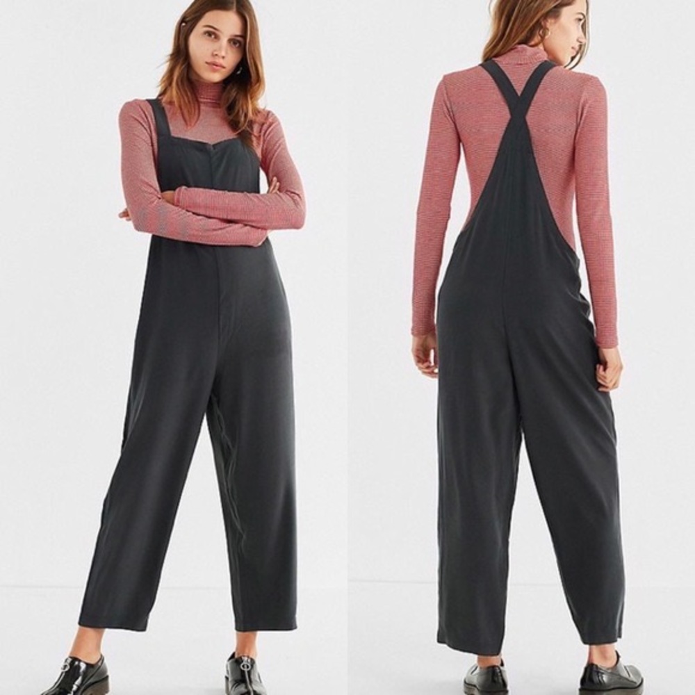 UO Tania shapeless overall in black